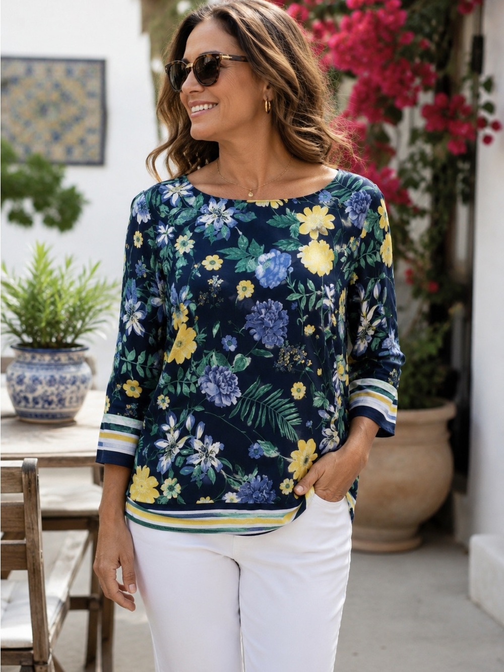 NWT Charter Club Floral Blouse